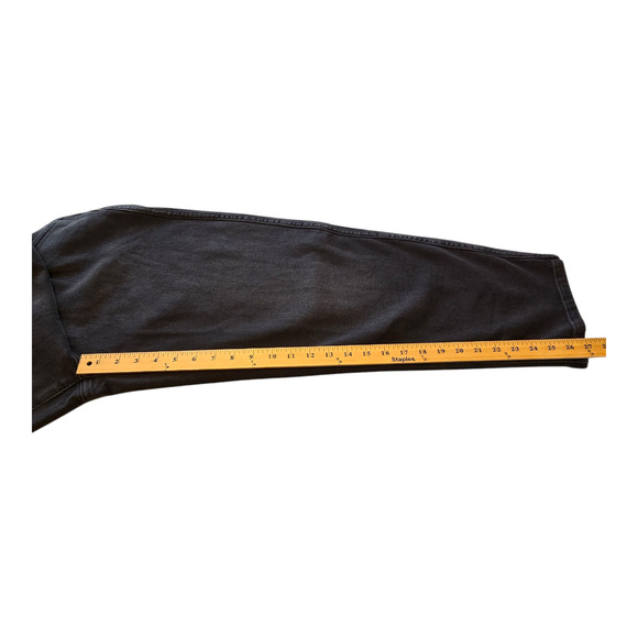 AYR Jeans Womens Size 33 Black Uni The Beat Barrel Cropped High-Rise Modern - Picture 10 of 10